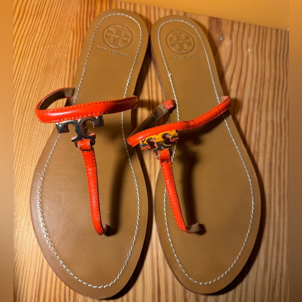 Tory Burch Red Thong Sandals